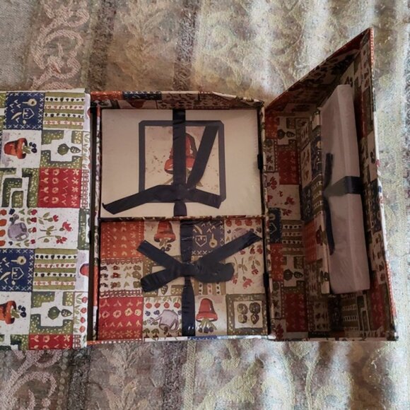 3 items! Vintage Stationery Set Fold Out Stationery Box NWOT Unique + Stickers! - Picture 6 of 12